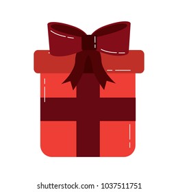 wrapped gift box ribbon and bow decoration