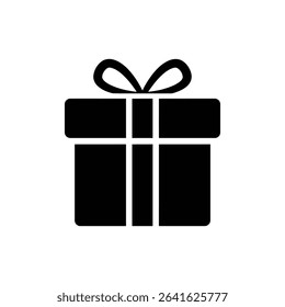 Wrapped Gift Box with Ribbon Bow for Romantic Surprise