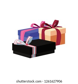 wrapped gift boxes party celebration