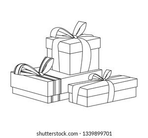 wrapped gift boxes party celebration
