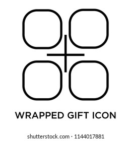 Wrapped gift icon vector isolated on white background for your web and mobile app design, Wrapped gift logo concept