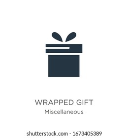Vector de icono de regalo envuelto. Icono moderno de regalo envuelto de colección diversa aislado en fondo blanco. La ilustración vectorial se puede utilizar para diseño gráfico web y móvil, logotipo, eps10