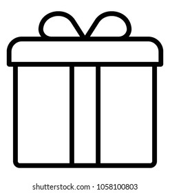 A wrapped gift with ribbon bow 