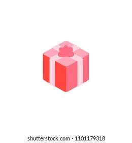 Wrapped Gift Vector Flat Icon