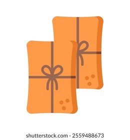 Wrapped Gifts Icon Illustration with bright color palette in flat design style. Perfect for Mexican-themed designs or celebrations
