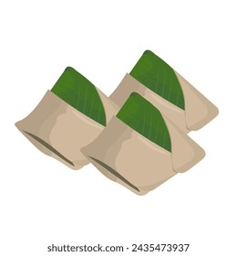 Wrapped nasi lemak vector illustration logo