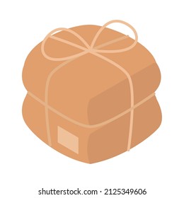icono de paquetes empaquetados isométrico plano