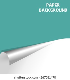 Wrapped paper sheet isolated on cyan background