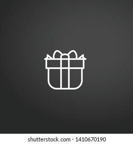 Wrapped Present Box vector icon. Wrapped Present Box concept stroke symbol design. Thin graphic elements vector illustration, outline pattern for your web site design, logo, UI. EPS 10.