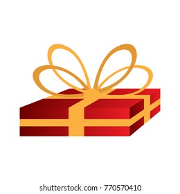 Wrapped present on a white background, Vector illustration