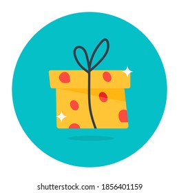 Wrapped ramadan gift icon design,