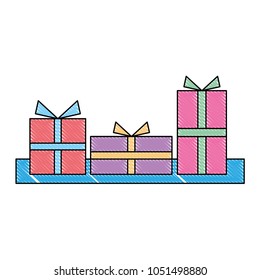 wrapped set decorative gift boxes birthday