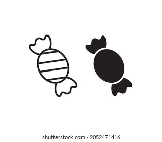 wrapped sweet sugar candy vector icon