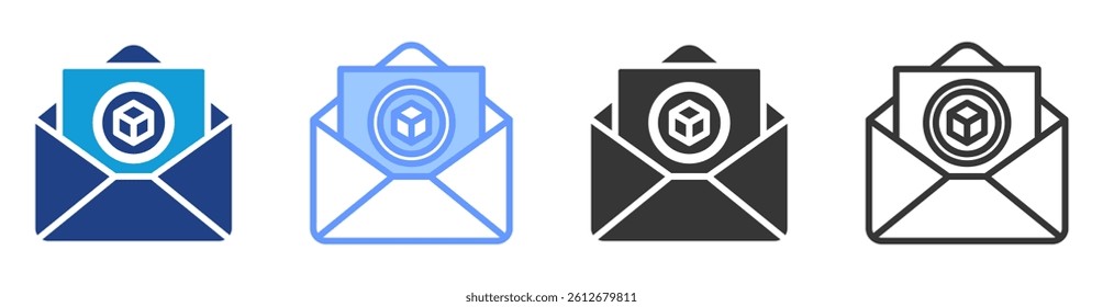 Wrapped token icon set multiple style collection