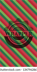 Wrapper christmas badge background.