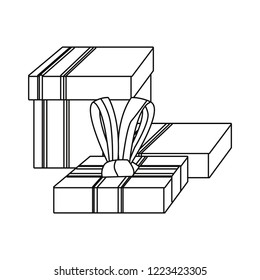 wrapper gift box on white background