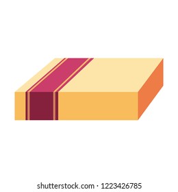 wrapper gift box on white background