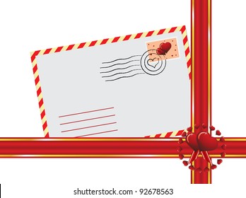 wrapper with seal for Valentines Day gift with envelope