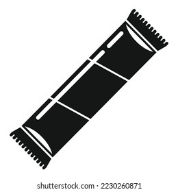 Wrapper snack bar icon simple vector. Chocolate food. Sweet pack