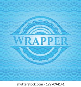 Wrapper water badge background. Vector Illustration. Detailed. 