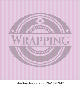 Wrapping badge with pink background