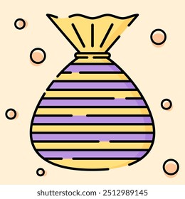 Wrapping Candy Illustration Flat Design Style, Perfect for Dessert Theme Design