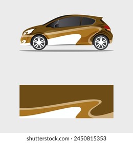 Verpackung Auto Abziehbild Flamme Braun Design Vektorgrafik