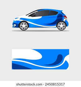 wrapping car decal wave liquid design vector