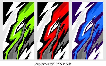 Vector ondulado de diseño de la etiqueta engomada del coche