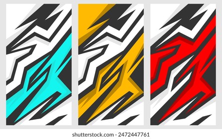 Vector ondulado de diseño de la etiqueta engomada del coche