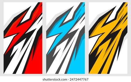 wrapping car decal wavy design vector