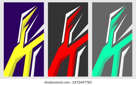 wrapping car decal wavy design vector