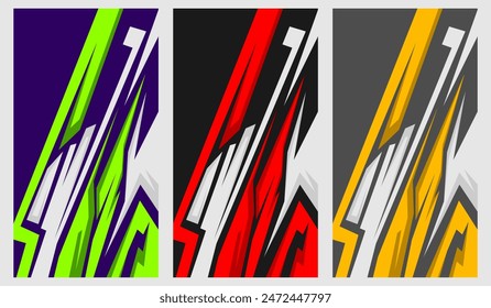 wrapping car decal wavy design vector
