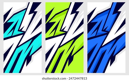 wrapping car decal wavy design vector