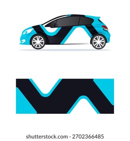 Coche de embalaje moderno Creativo con diseño de triángulo azul