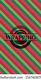 Wrapping christmas emblem background. Vector Illustration. Detailed.