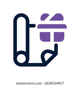 wrapping duotone icon. Sleek and modern vector icon for websites, mobile apps, marketing materials, and corporate design. Fully scalable and ready to use.