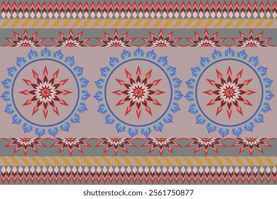 wrapping, fabric, clothing , Abstract Ethnicart, Seamless pattern in tribal, folk embroidery, and Mexican style, Aztec geometric art ornament print, Design for carpet , cover, wallpaper