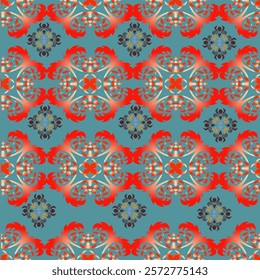 wrapping, fabric, clothing , Abstract Ethnicart, Seamless pattern in tribal, folk embroidery, and Mexican style, Aztec geometric art ornament print, Design for carpet , cover, wallpaper