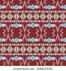 wrapping, fabric, clothing , Abstract Ethnicart, Seamless pattern in tribal, folk embroidery, and Mexican style, Aztec geometric art ornament print, Design for carpet , cover, wallpaper