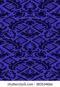 Wrapping floral damask seamless wallpaper for website tablecloth leaves repeating foliage western drapery triangle decor, flower organic luxury tiled old revival venetian fashion fabric elegant vector
