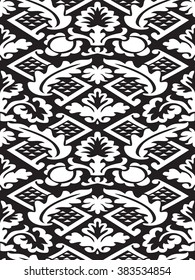 Wrapping floral damask white black wallpaper website tablecloth leaves repeating foliage western drapery triangle decor flower organic luxury tiled old revival venetian fashion fabric elegant vector