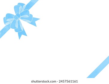 Wrapping frame with watercolor-style glue ribbon