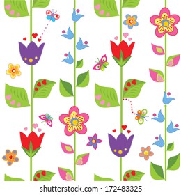 Wrapping with funny tulip and bluebell