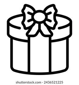 Wrapping gift service icon outline vector. Surprise package. Giftware order delivery