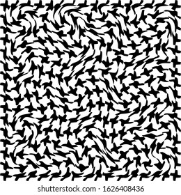 Wrapping hounds tooth pattern. Seamless checkered print with unusual elements. Template for scarves, shirts, gift packaging and other designs.