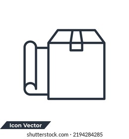 ilustración vectorial del logotipo del icono de ajuste. Plantilla de símbolo de emblema de envoltura de regalo para colección de diseño gráfico y web