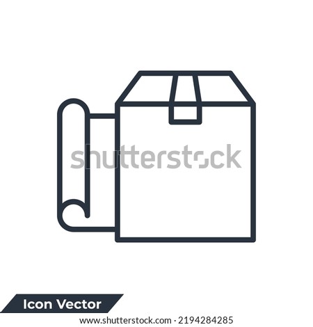 wrapping icon logo vector illustration. Gift wrapping emblem symbol template for graphic and web design collection