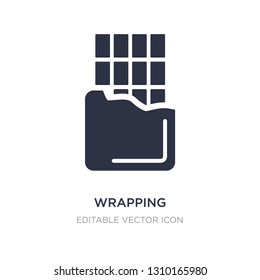wrapping icon on white background. Simple element illustration from Food concept. wrapping icon symbol design.