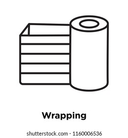 Wrapping icon vector isolated on white background, Wrapping transparent sign , sign and symbols in thin linear outline style